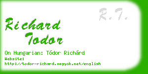 richard todor business card